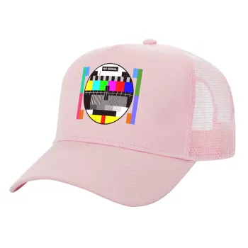 No signal, Structured Trucker Children's Hat, with Mesh, PINK (100% COTTON, CHILDREN'S, UNISEX, ONE SIZE)