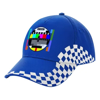 No signal, Καπέλο Ενηλίκων Ultimate ΜΠΛΕ RACING, (100% ΒΑΜΒΑΚΕΡΟ DRILL, ΕΝΗΛΙΚΩΝ, UNISEX, ONE SIZE)