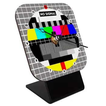 No signal, Επιτραπέζιο ρολόι ξύλινο με δείκτες (10cm)