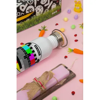 No signal, Πασχαλινή Λαμπάδα με παγούρι μεταλλικό (620ml, stainless steel) & κερί αρωματικό πλακέ (30cm) (ΡΟΖ)