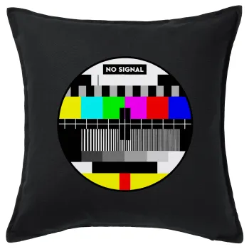 No signal, Sofa cushion black 50x50cm includes filling