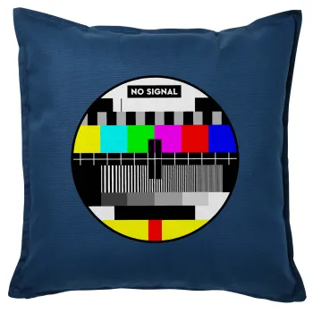 No signal, Sofa cushion Blue 50x50cm includes filling