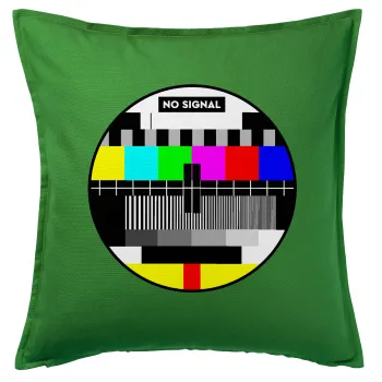 No signal, Sofa cushion Green 50x50cm includes filling