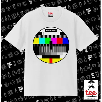 No signal, Κλασικό T-Shirt, διπλής ραφής, χωρίς πλευρικές ραφές ΛΕΥΚΟ από 100% βαμβάκι. Vegan & OEKO-TEX πιστοποιημένο.