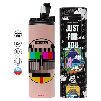 No signal, Tumbler stainless steel PINK 600ml
