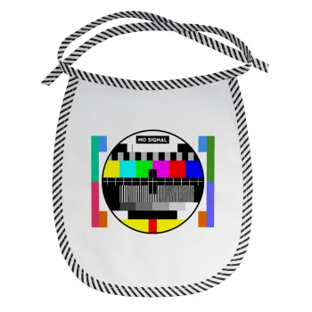 No signal, Σαλιάρα μωρού αλέκιαστη με κορδόνι Μαύρη