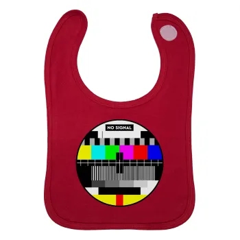 No signal, Σαλιάρα με Σκρατς Κόκκινη 100% Organic Cotton (0-18 months)