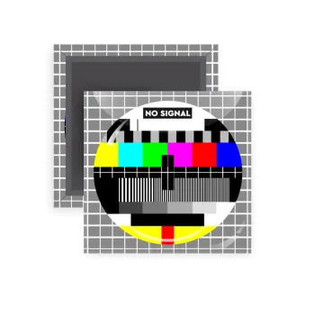 No signal, Μαγνητάκι ψυγείου τετράγωνο διάστασης 5x5cm