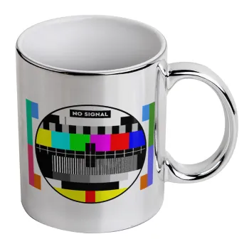No signal, Mug ceramic, silver mirror, 330ml