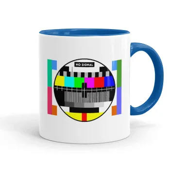 No signal, Mug colored blue, ceramic, 330ml