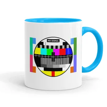 No signal, Κούπα χρωματιστή γαλάζια, κεραμική, 330ml