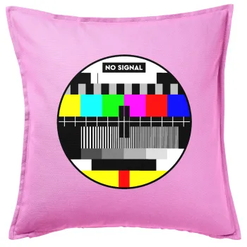 No signal, Sofa cushion Pink 50x50cm includes filling