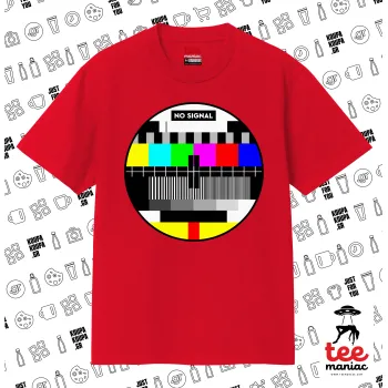 No signal, Κλασικό T-Shirt, διπλής ραφής, χωρίς πλευρικές ραφές ΚΟΚΚΙΝΟ από 100% βαμβάκι. Vegan & OEKO-TEX πιστοποιημένο.