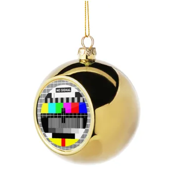 No signal, Golden Christmas tree ball ornament 8cm