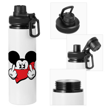 Mickey fuck off, Metal water bottle with safety cap, aluminum 850ml