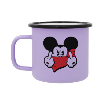 Mickey fuck off, Κούπα Μεταλλική εμαγιέ ΜΑΤ Light Pastel Purple 360ml