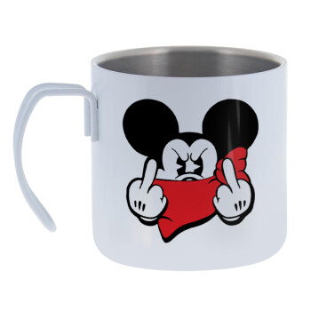 Mickey fuck off, Mug Stainless steel double wall 400ml