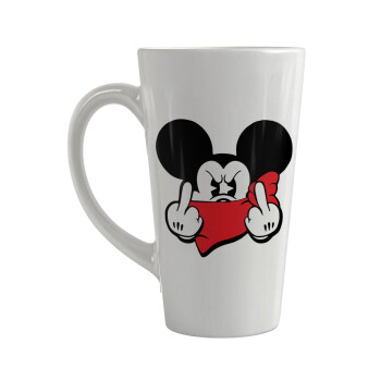 Mickey fuck off, Κούπα κωνική Latte Μεγάλη, κεραμική, 450ml