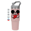 Pink color, 890ml (30oz) stainless Steel Tumbler with Handle