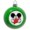 Στολίδι Χριστουγεννιάτικη μπάλα δένδρου Πράσινο 8cm