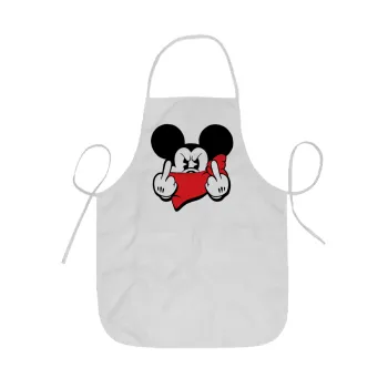 Mickey fuck off, Ποδιά Σεφ ολόσωμη κοντή  Παιδική (44x62cm)