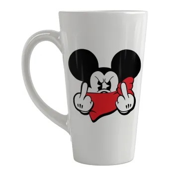 Mickey fuck off, Κούπα κωνική Latte Μεγάλη, κεραμική, 450ml