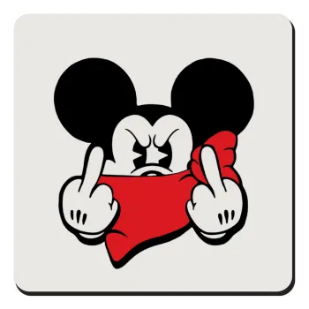 Mickey fuck off, Τετράγωνο μαγνητάκι ξύλινο 9x9cm