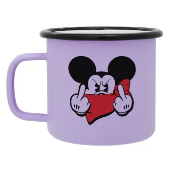 Mickey fuck off, Κούπα Μεταλλική εμαγιέ ΜΑΤ Light Pastel Purple 360ml