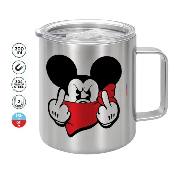 Mickey fuck off, Mug Stainless steel double wall 300ml