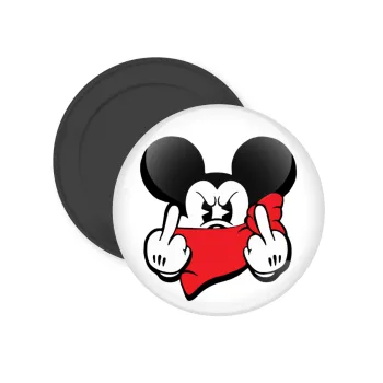 Mickey fuck off, Μαγνητάκι ψυγείου στρογγυλό διάστασης 5cm