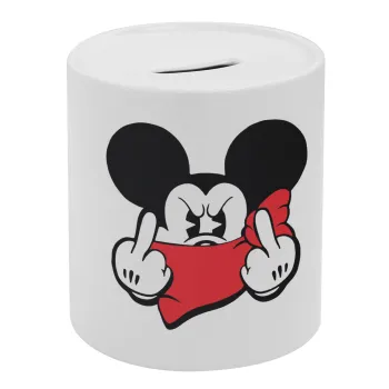 Mickey fuck off, Κουμπαράς πορσελάνης με τάπα