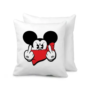 Mickey fuck off, Sofa cushion 40x40cm includes filling