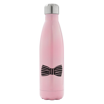 Bow tie, Metal mug thermos Pink Iridiscent (Stainless steel), double wall, 500ml