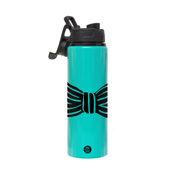 Bow tie, Metallic water bottle with safety lid, 850ml aluminum
