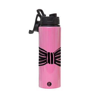 Bow tie, Metallic water bottle with safety lid, 850ml aluminum