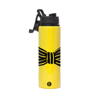 Bow tie, Metallic water bottle with safety lid, 850ml aluminum