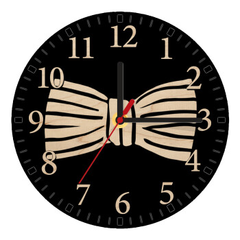 Bow tie, Ρολόι τοίχου ξύλινο plywood (20cm)