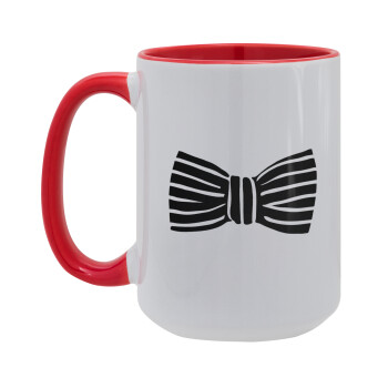 Bow tie, Κούπα Mega 15oz, κεραμική Κόκκινη, 450ml