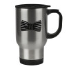 Stainless steel travel mug with lid, double wall 450ml
