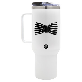 Bow tie, Mega Stainless steel Tumbler with lid, double wall 1,2L