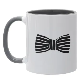 Bow tie, Mug colored grey, ceramic, 330ml