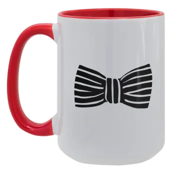 Bow tie, Κούπα Mega 15oz, κεραμική Κόκκινη, 450ml