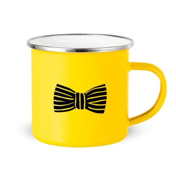 Bow tie, Κούπα Μεταλλική εμαγιέ Κίτρινη 360ml