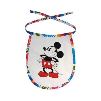 Mickey Classic, Σαλιάρα μωρού αλέκιαστη με κορδόνι Χρωματιστή