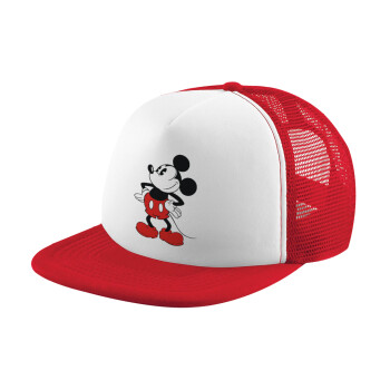 Mickey Classic, Καπέλο Soft Trucker με Δίχτυ Red/White 