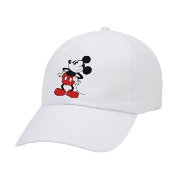 Mickey Classic, Καπέλο Ενηλίκων Baseball Λευκό 5-φύλλο (POLYESTER, ΕΝΗΛΙΚΩΝ, UNISEX, ONE SIZE)