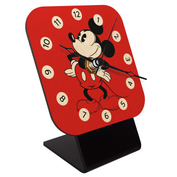 Mickey Classic, Quartz Table clock in natural wood (10cm)