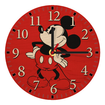 Mickey Classic, Ρολόι τοίχου ξύλινο plywood (20cm)