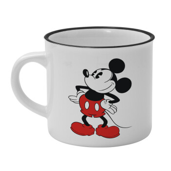 Mickey Classic, Κούπα κεραμική vintage Λευκή/Μαύρη 230ml