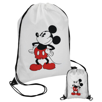 Mickey Classic, Τσάντα πουγκί με μαύρα κορδόνια (1 τεμάχιο)